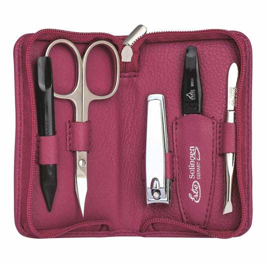 Erbe Maniküre Reißverschlussetui Pink 5-teilig – Etui in Pink