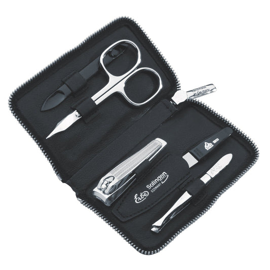 Erbe Manicure Reissverschlussetui Schwarz 5-teilig