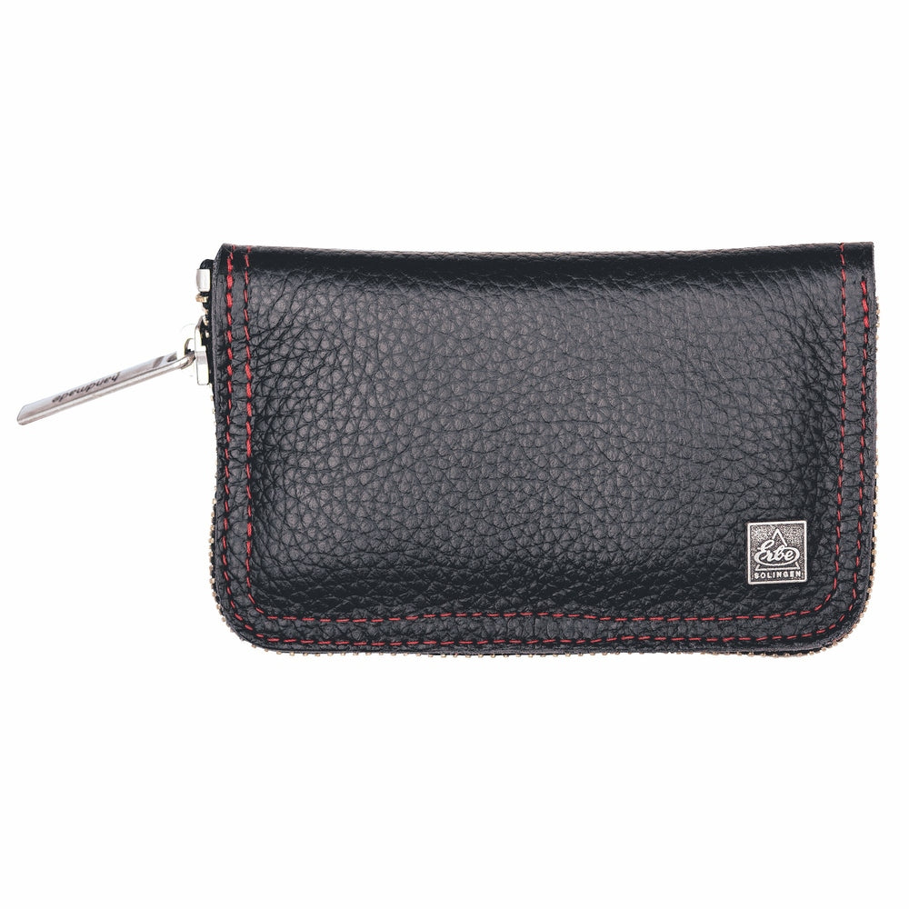 Erbe Manicure Reissverschlussetui inox Schwarz Rot Colorado 4-teilig