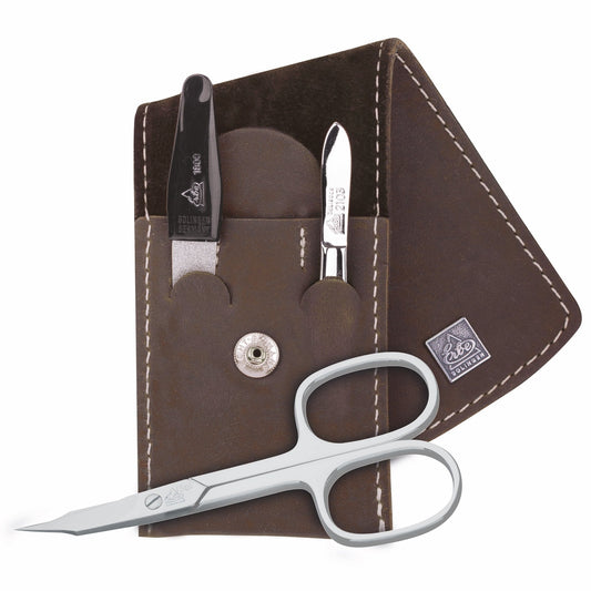 Erbe Maniküre Taschenetui Braun Mountain Bear 3-teilig – Etui in Braun, Mountain-Bear-Design