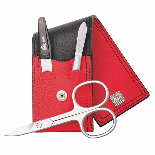 Erbe Maniküre Taschenetui inox Rot Schwarz Colorado – Farbe Rot, Schwarz, Silber