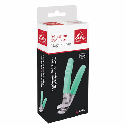 Erbe Nagelknipser Soft Grip Gruen inox