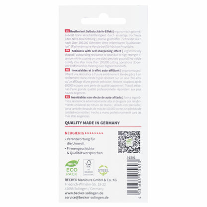 Erbe Nagelschere selbstschärfend, rostfrei, gold/silber