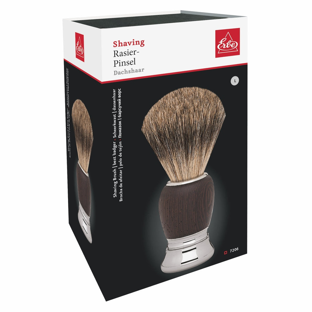 Erbe Rasierpinsel Dachshaar Milano Wengeholz