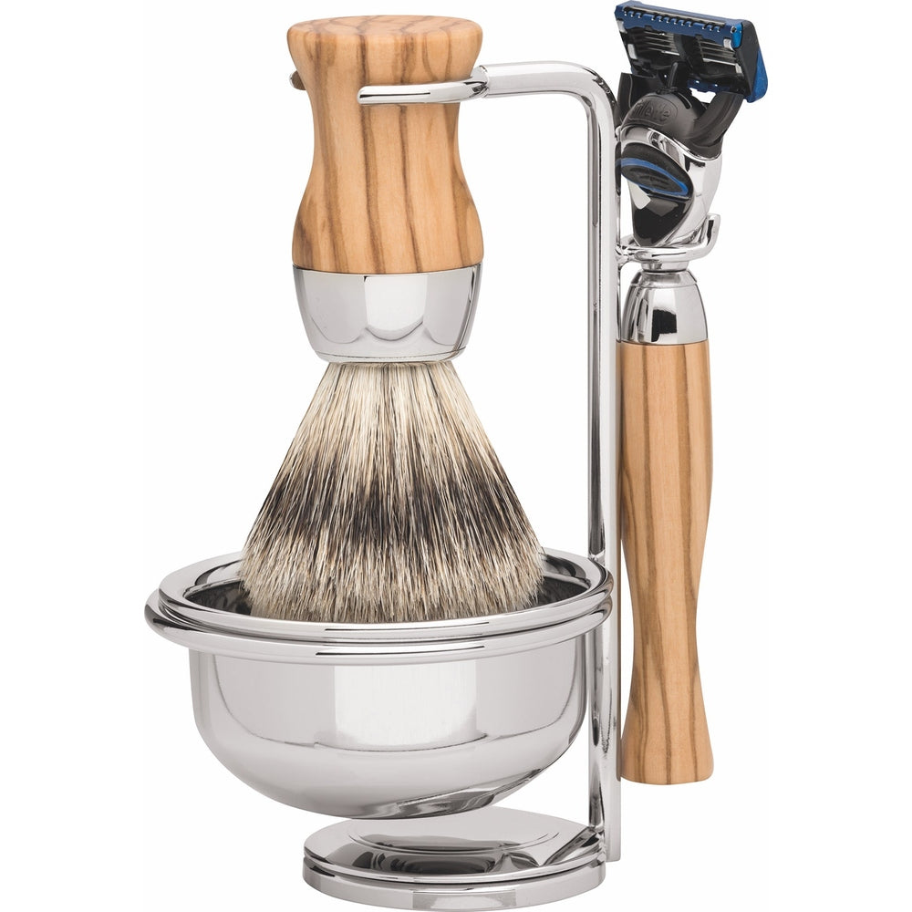 Erbe Vienna Rasierset Gillette Fusion Olivenholz 4-teilig