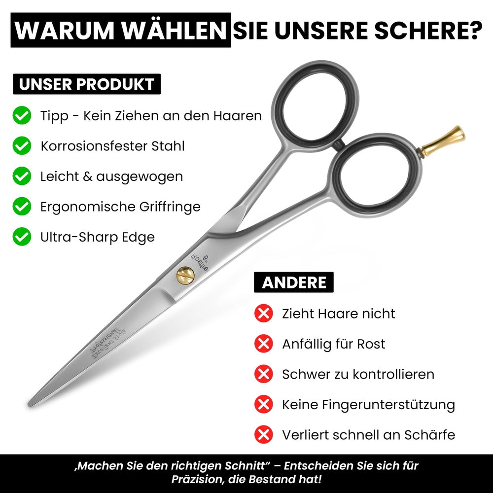 Excellent extra scharfe Premium Friseurschere – ergonomische Griffform, Ansicht 5