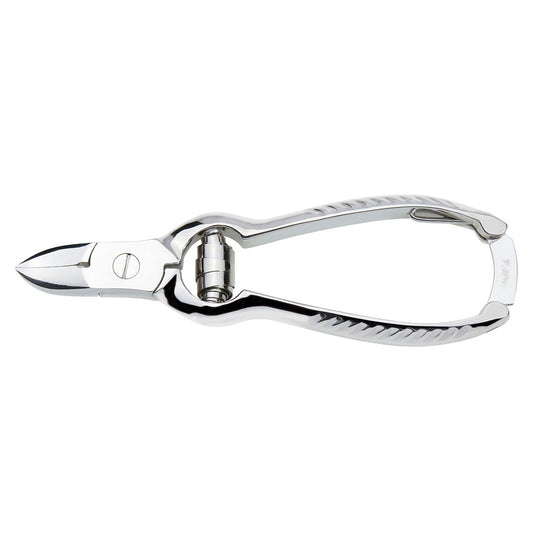 Fußnagelzange mit Pufferfeder, vernickelt, 13 cm