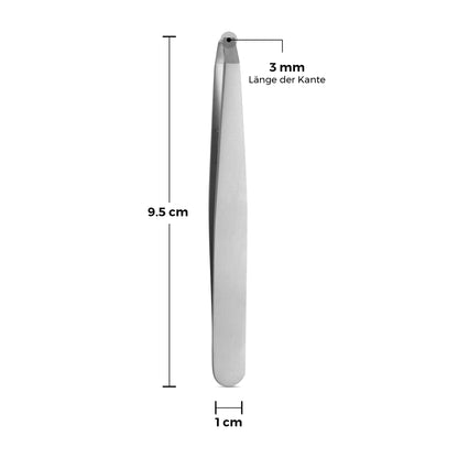 Haar-Pinzette - abgewinkelt gerade Spitze