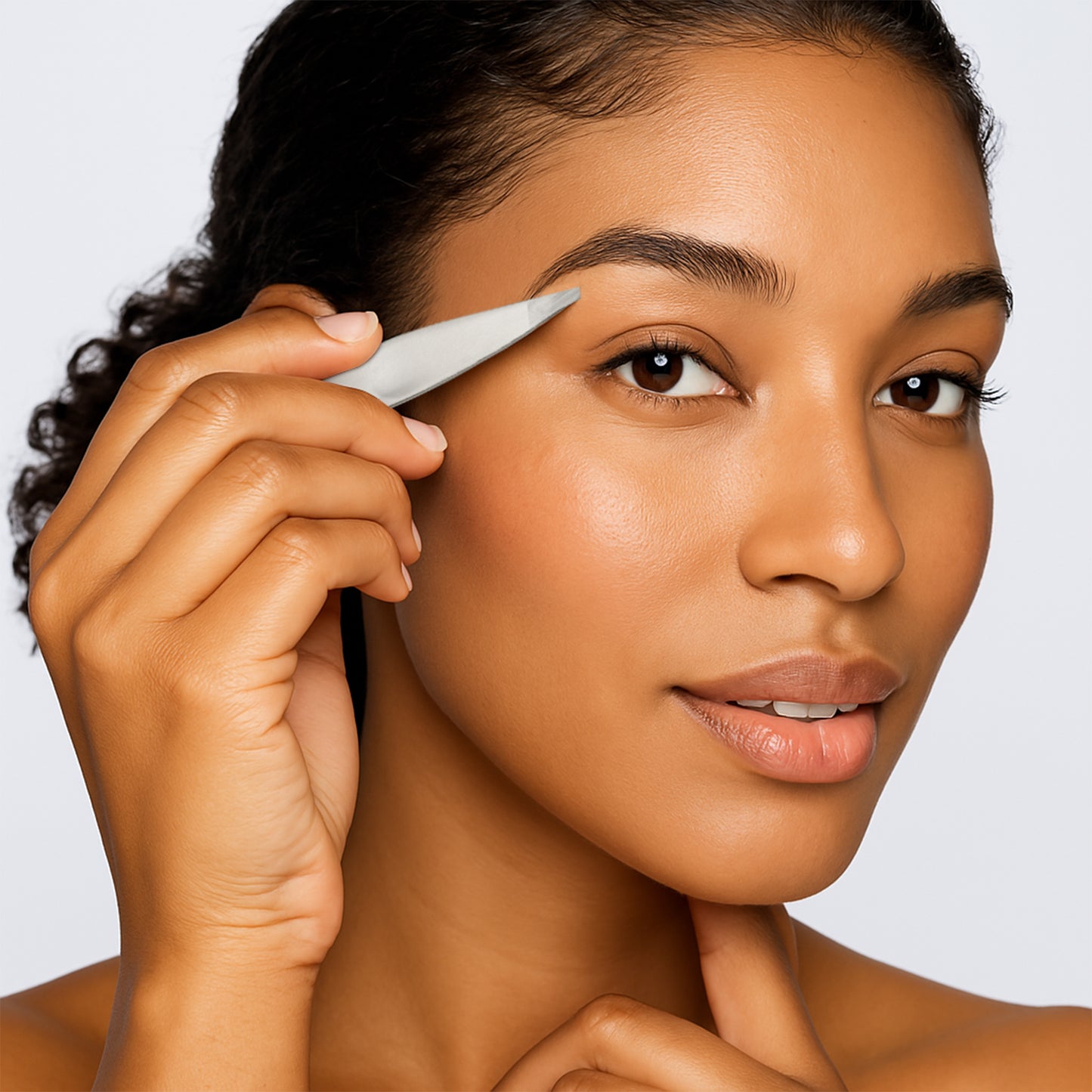 Haarzupf-Pinzette - Spitze schräg