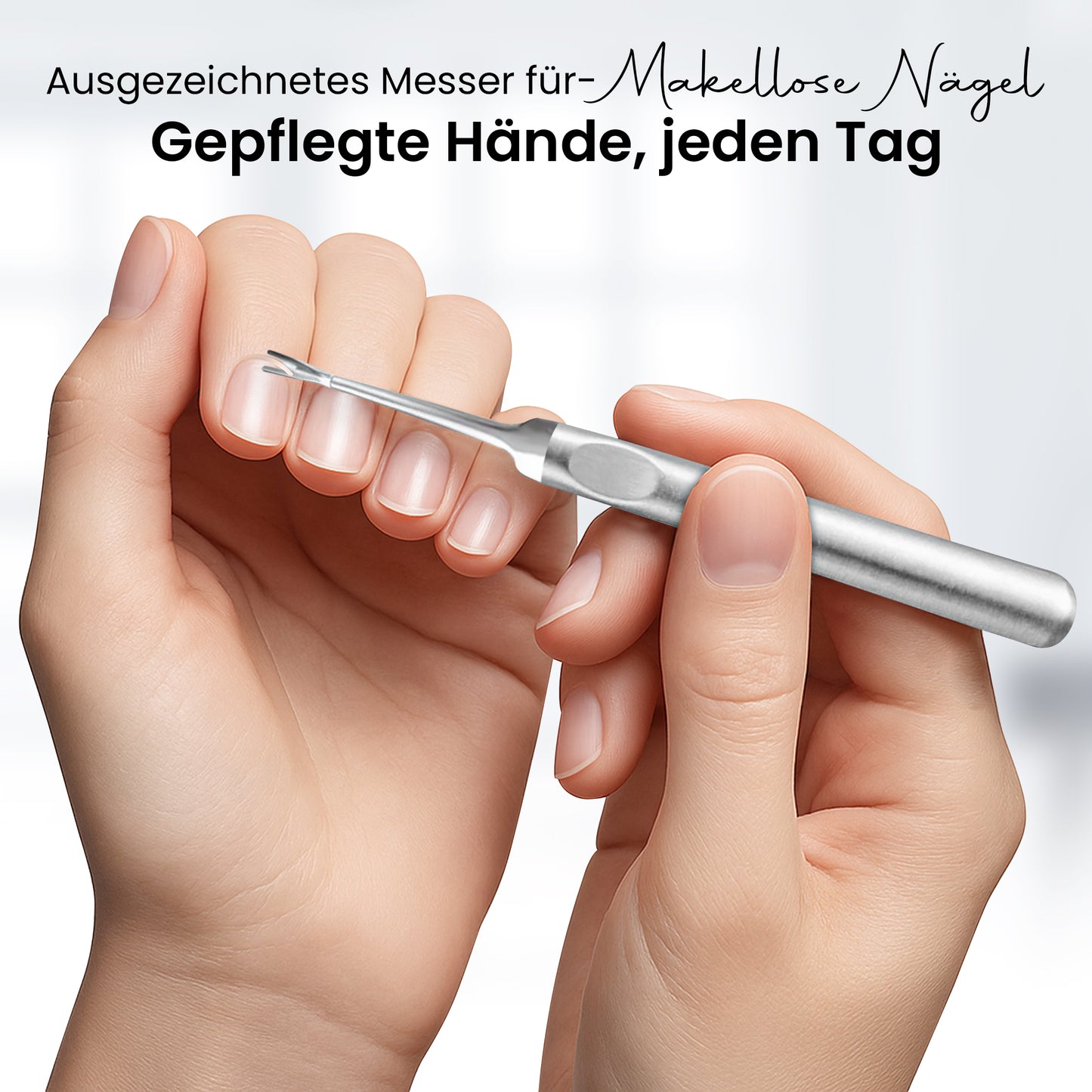 Nagelhautmesser V-förmig aus rostfreiem Edelstahl