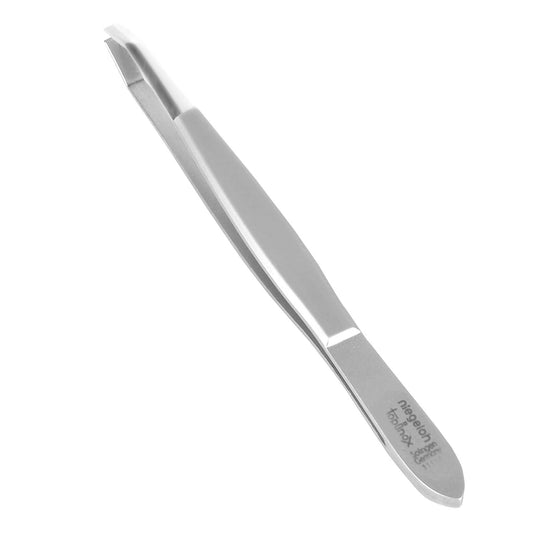 Pinzette, gebogen, rostfrei, TopInox, 9 cm