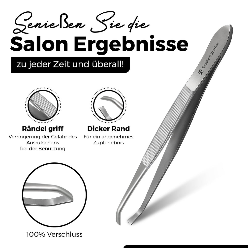 Pinzette - gewinkelte Spitze - gerade