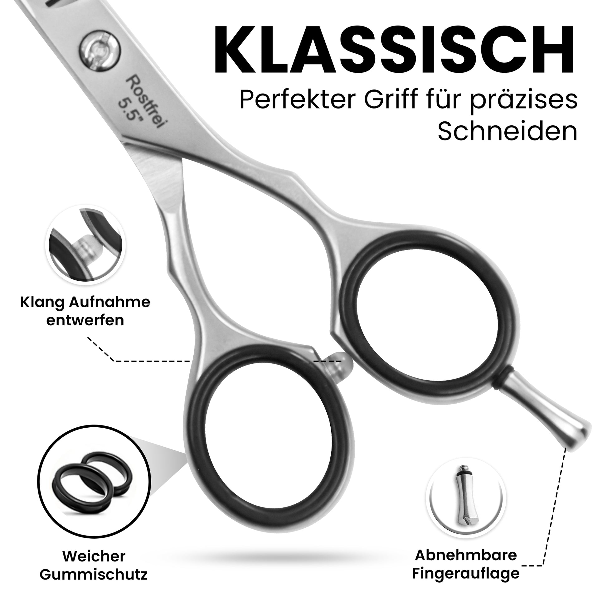 Profi Effilierschere – Premium Ausdünnschere - rostfrei