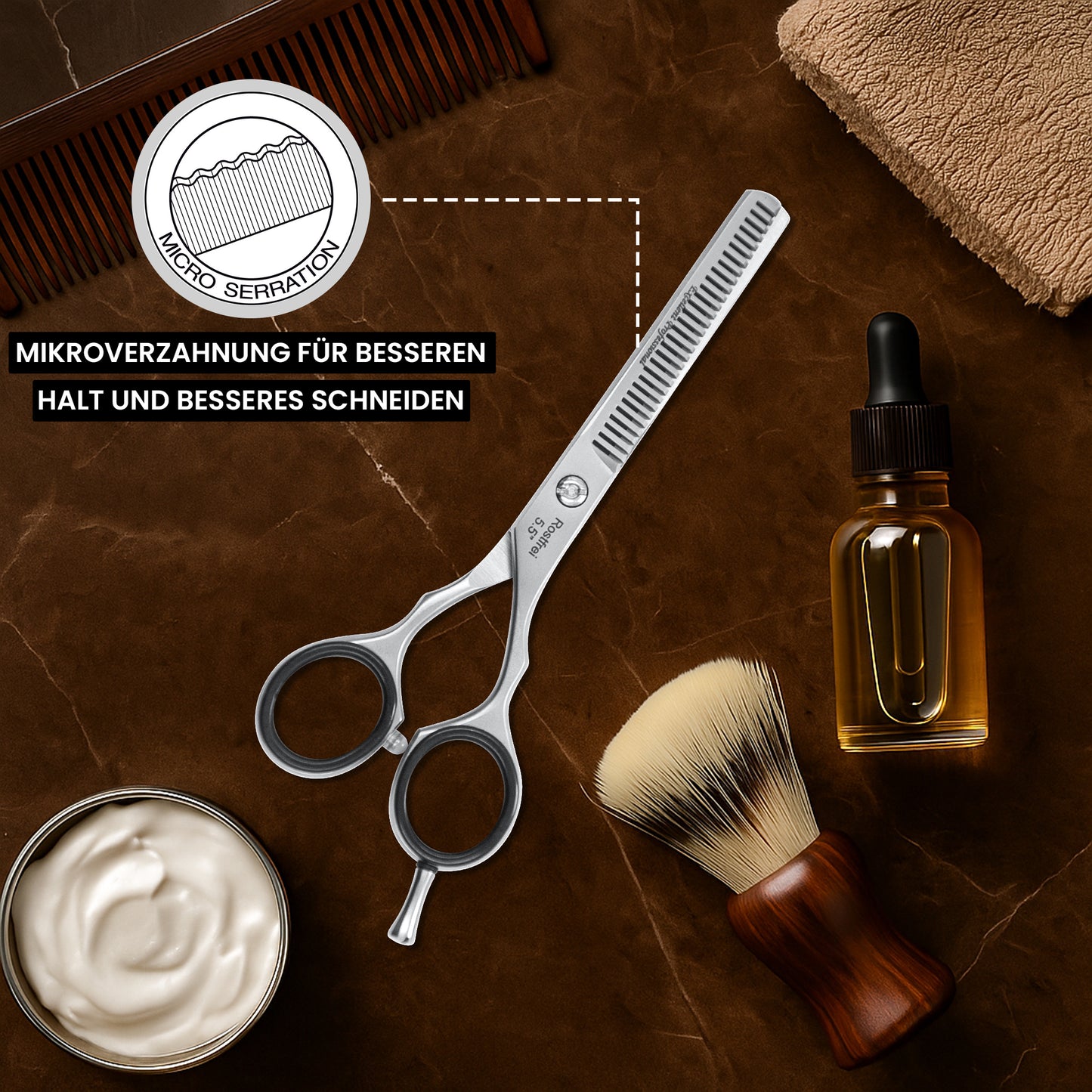 Profi Effilierschere – Premium Ausdünnschere - rostfrei