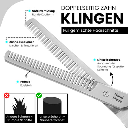 Profi Effilierschere – Premium Ausdünnschere - rostfrei