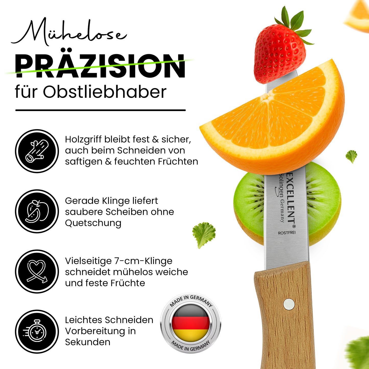 Solinger Küchenmesser - gerade Schneide