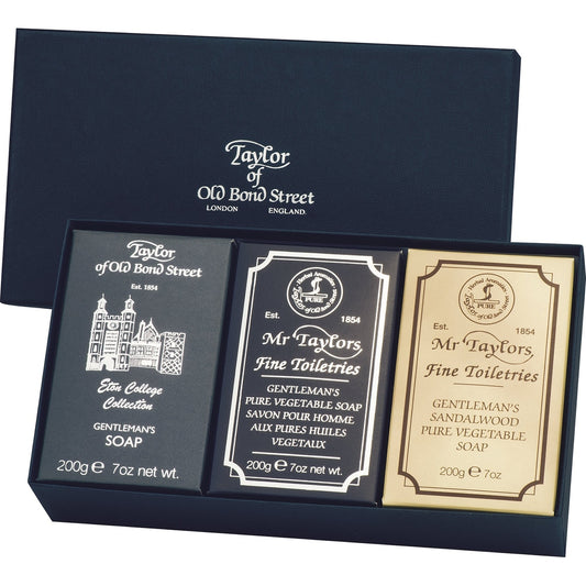 Taylor of Old Bond Street Geschenkset 3 Herrenseifen Eton College, Mr Taylor, Sandalwood 3x200 g