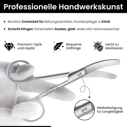 Verbandsschere Schneide gebogen