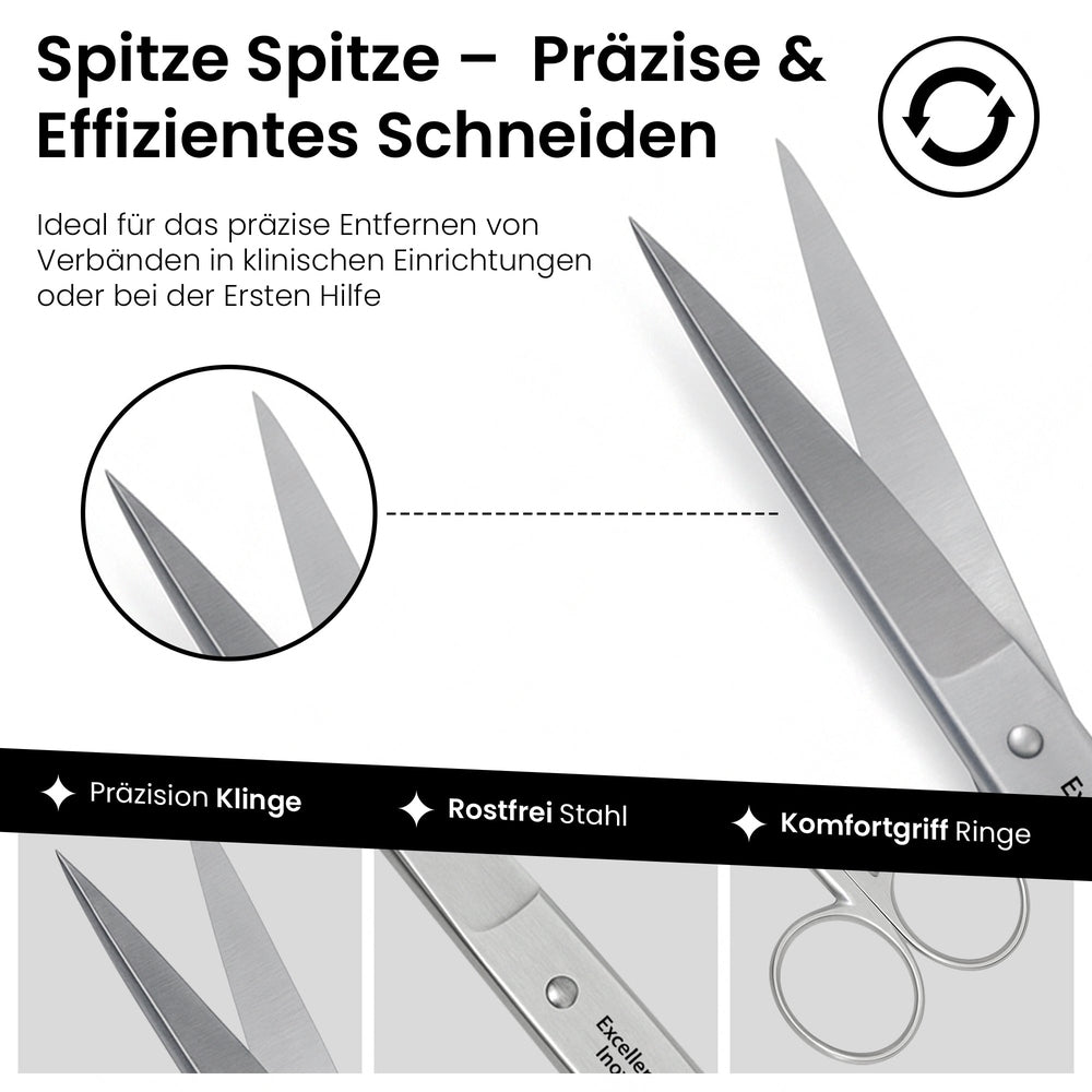 Verbandsschere Schneide spitz