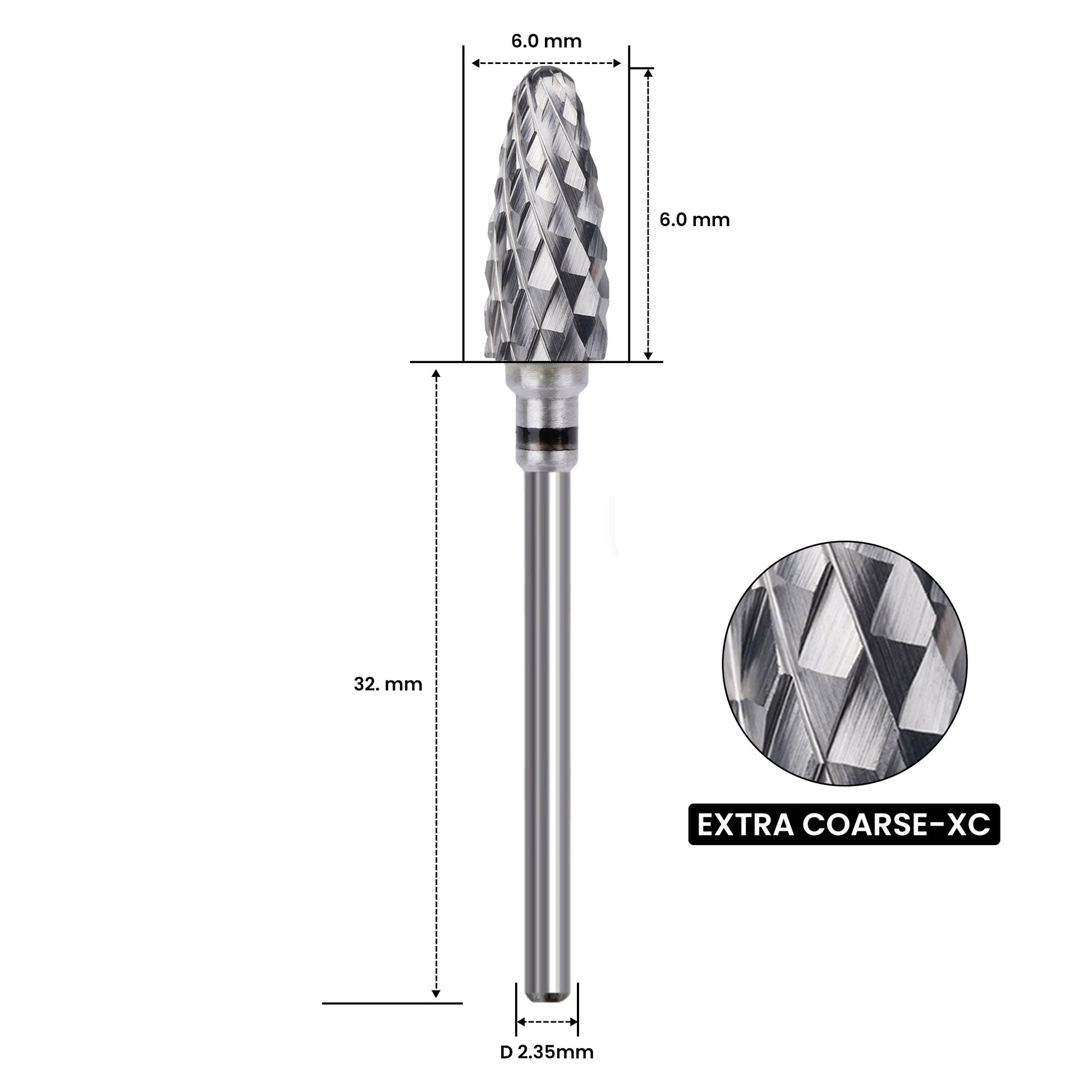 Nagelfräser Bit aus Hartmetall – Extra Grob XC