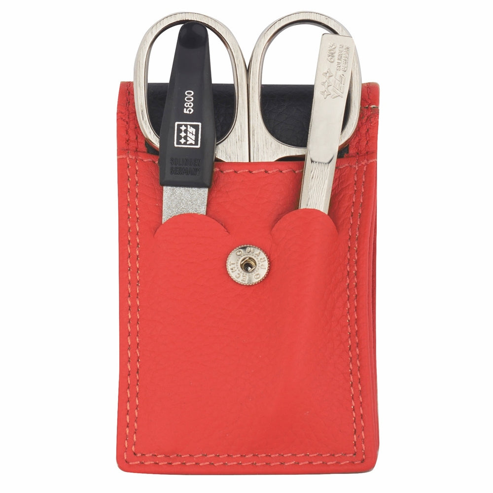 YES Solingen Manicure Taschenetui Rot 3-teilig
