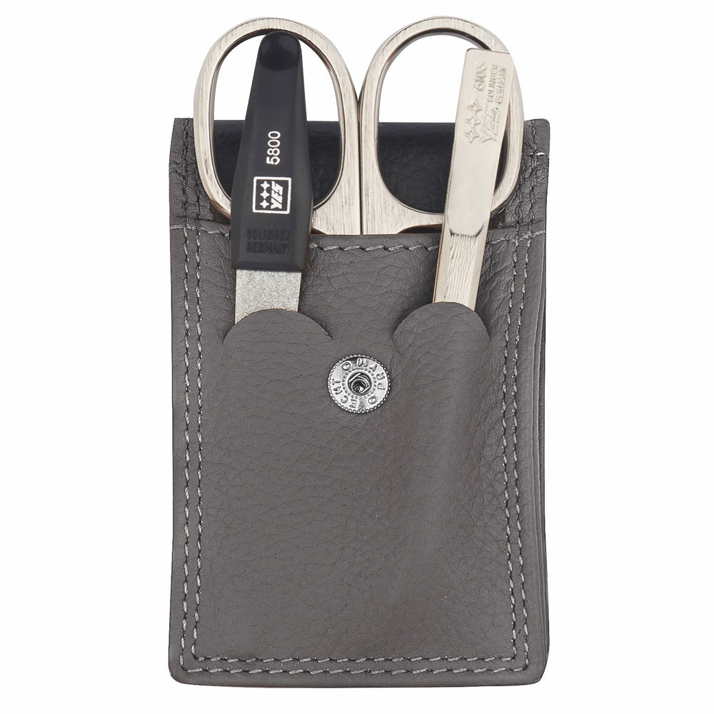 YES Solingen Manicure Taschenetui Taupe 3-teilig