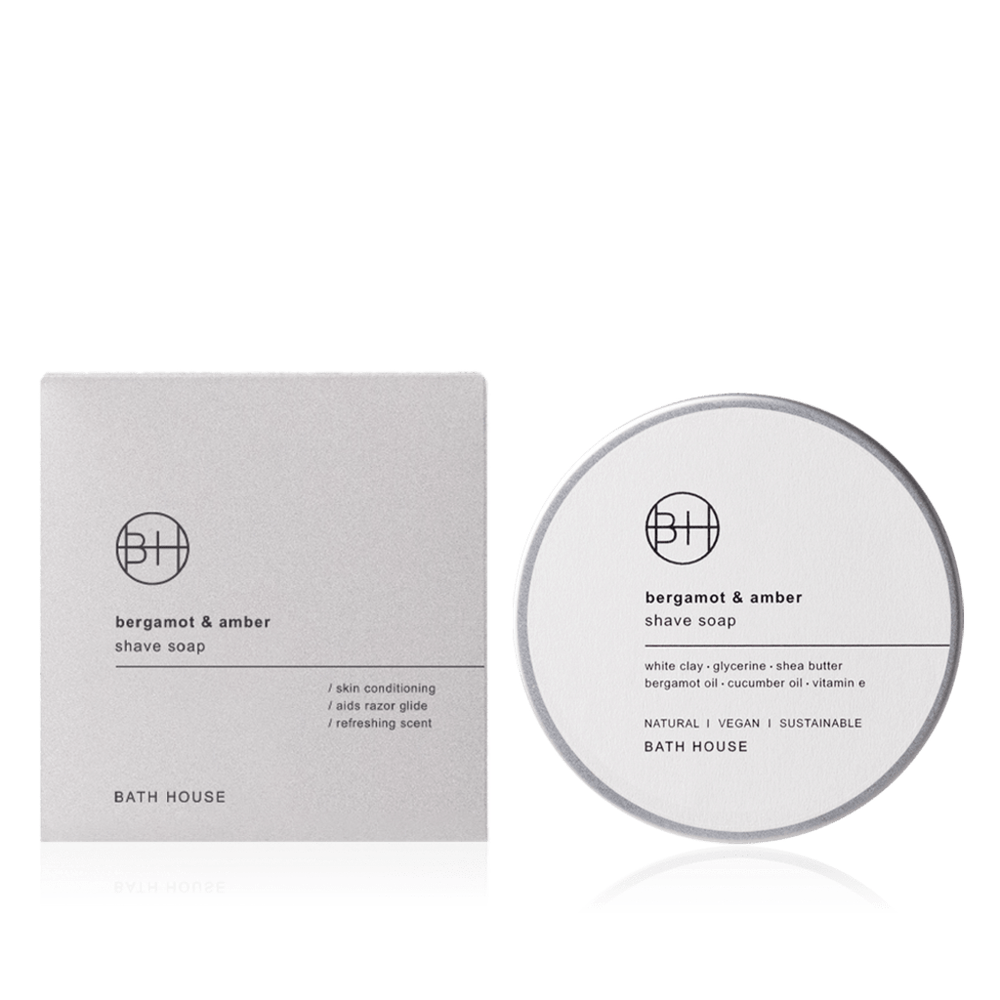 Bath House Bergamot & Amber Rasierseife 200 g