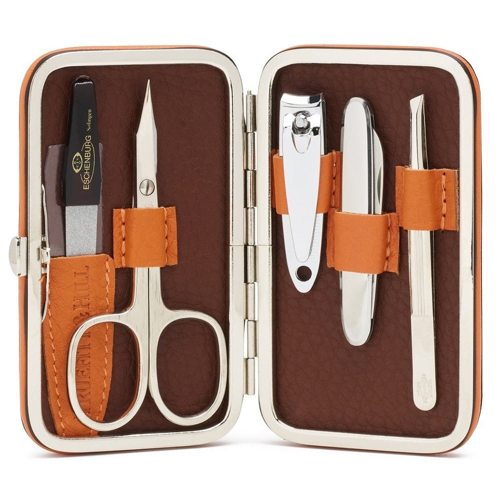 Truefitt & Hill Smooth Leather Manicure Set Havana